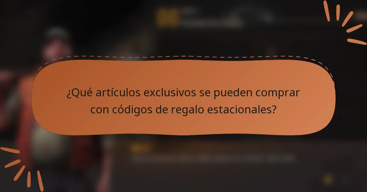 ¿Qué artículos exclusivos se pueden comprar con códigos de regalo estacionales?