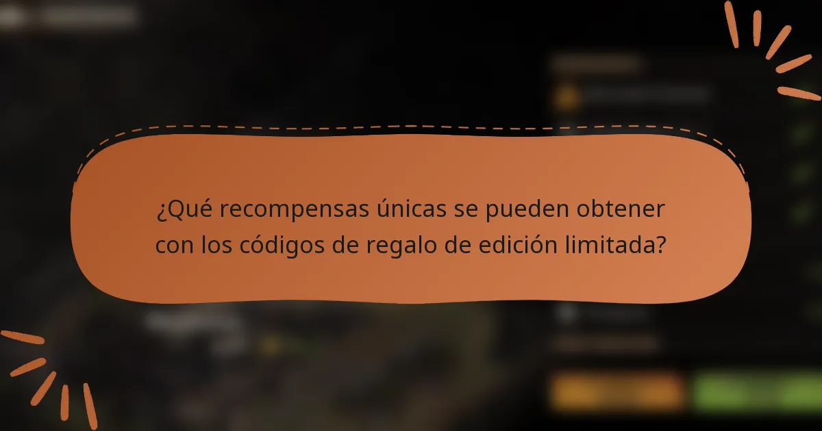 ¿Qué recompensas únicas se pueden obtener con los códigos de regalo de edición limitada?